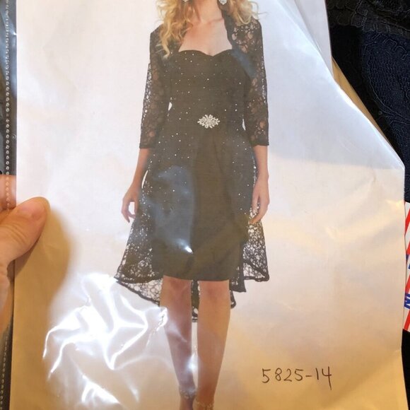 Ideas by Barbara Gown Style# 5825 NAVY BLUE Size M NWT - Picture 3 of 16